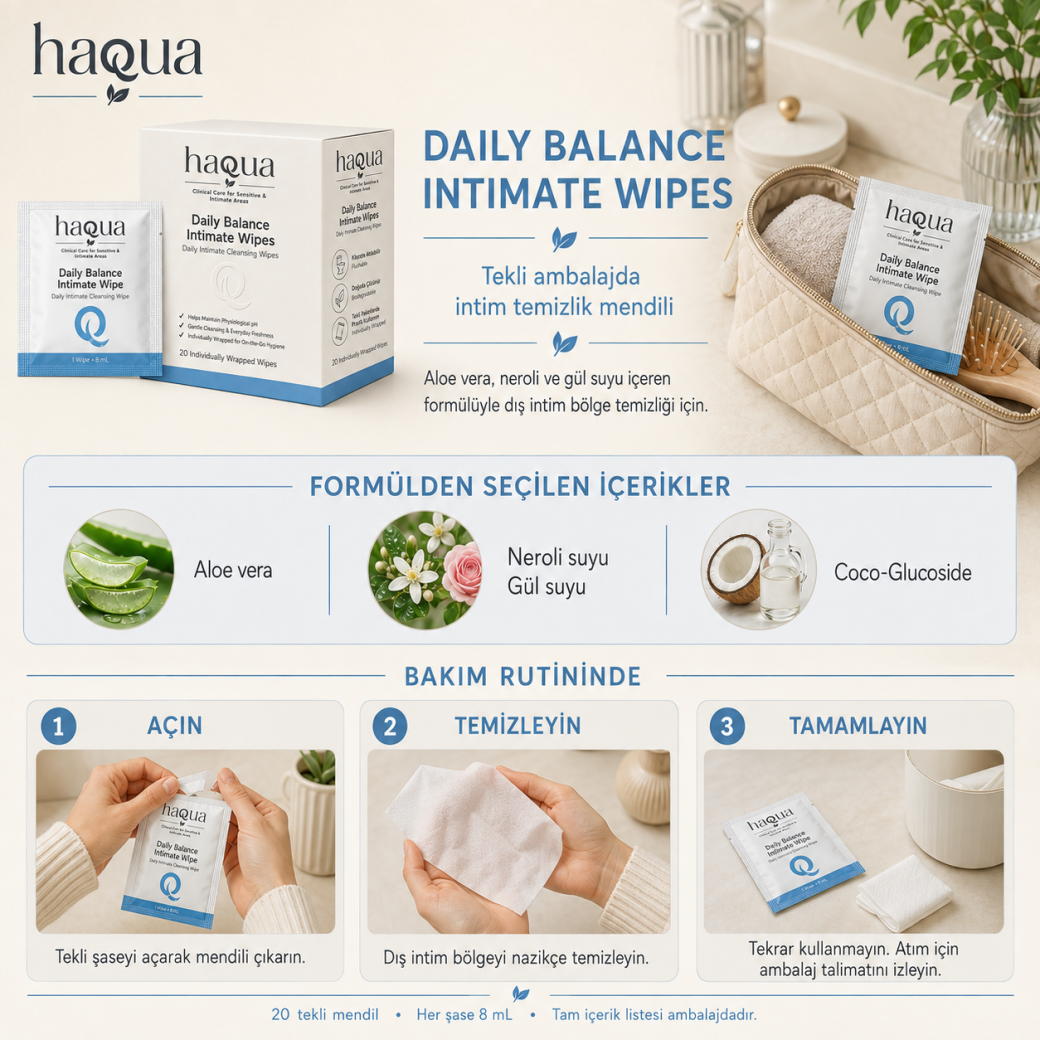 HAQUA Daily Balance İntim Mendil ek görsel