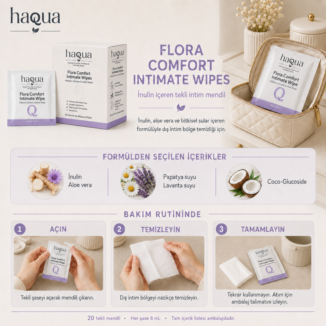 HAQUA Flora Comfort İntim Mendil ek görsel
